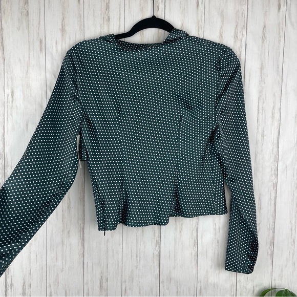 C/MEO NWT green polka dot crop top - Picture 4 of 8